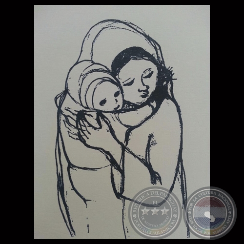 MATERNIDAD, 1998 - Serigrafía de EDITH JIMÉNEZ